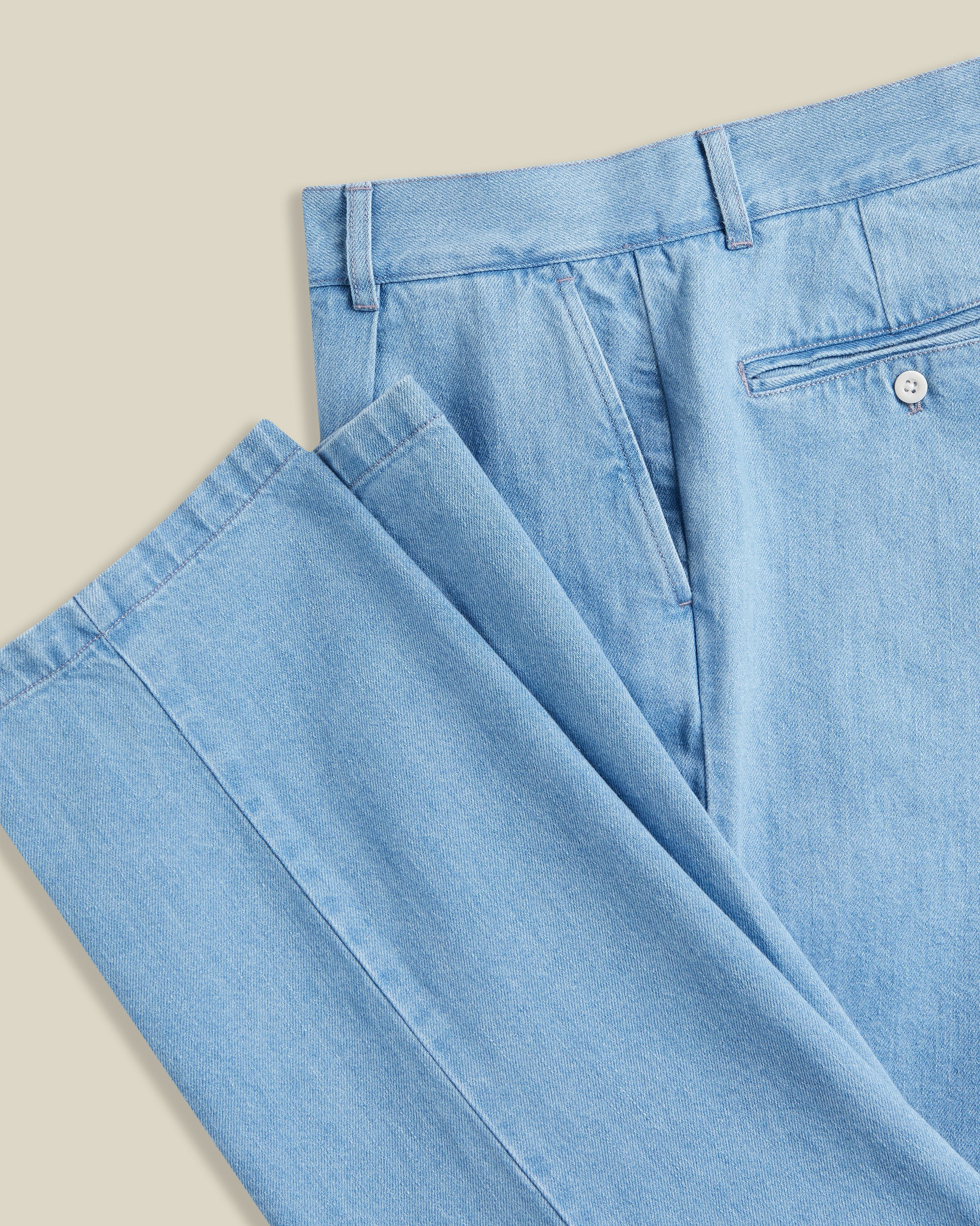 DENIM TROUSERS SINGLE PLEAT - Image 4