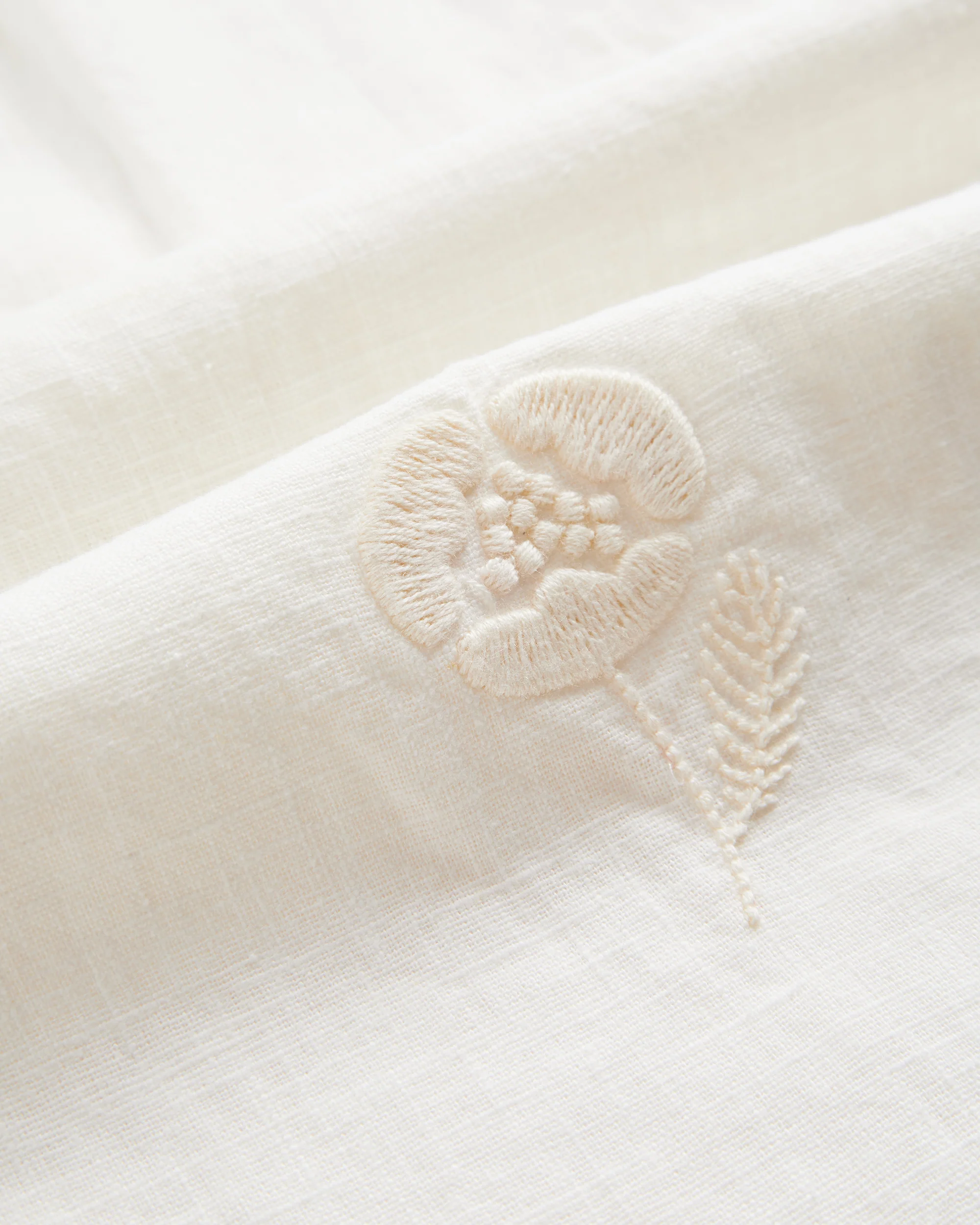 EMBROIDERY NATURE RAMIE - ECRU - Image 4