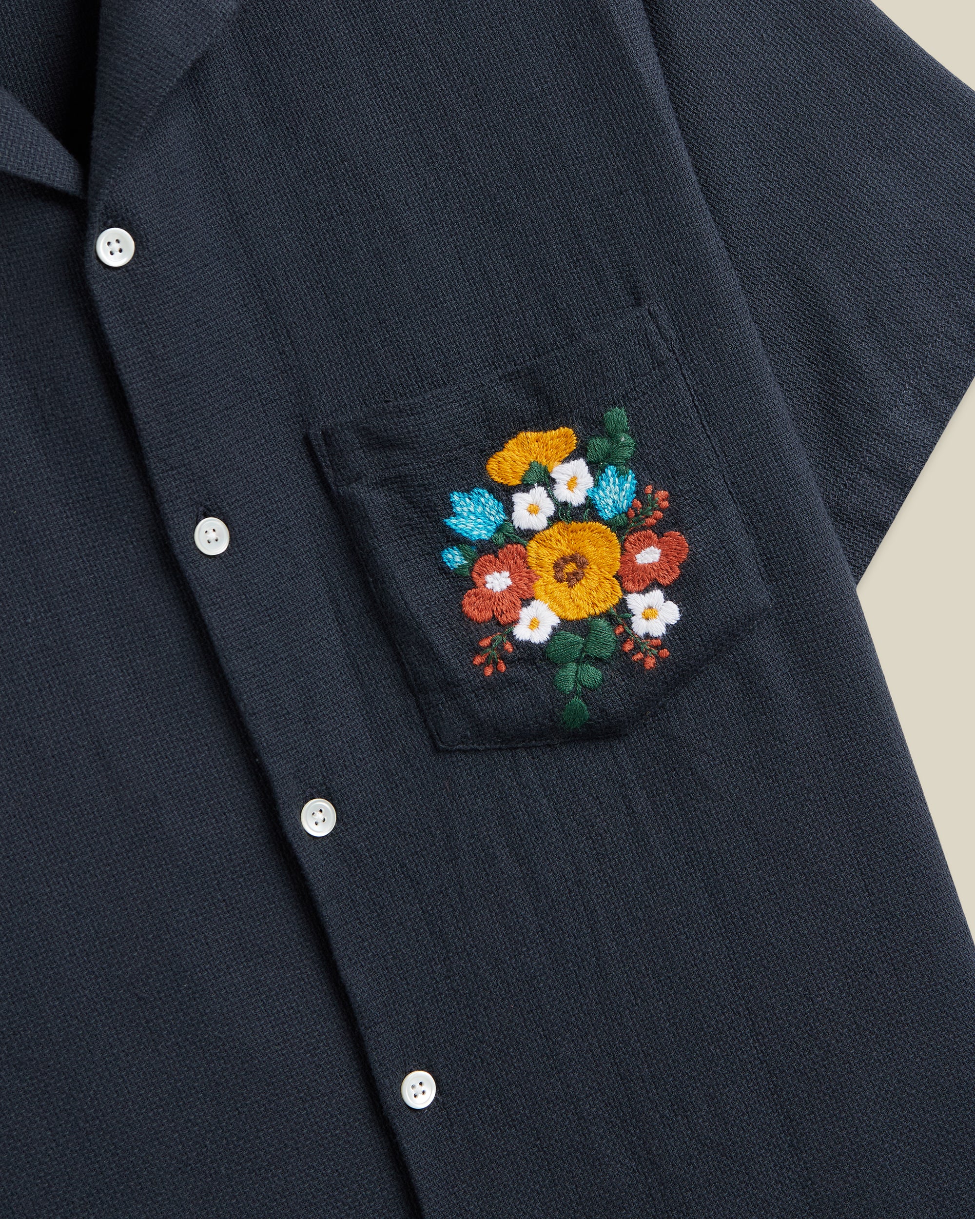 EMBROIDERY PIQUET - NAVY - Image 3