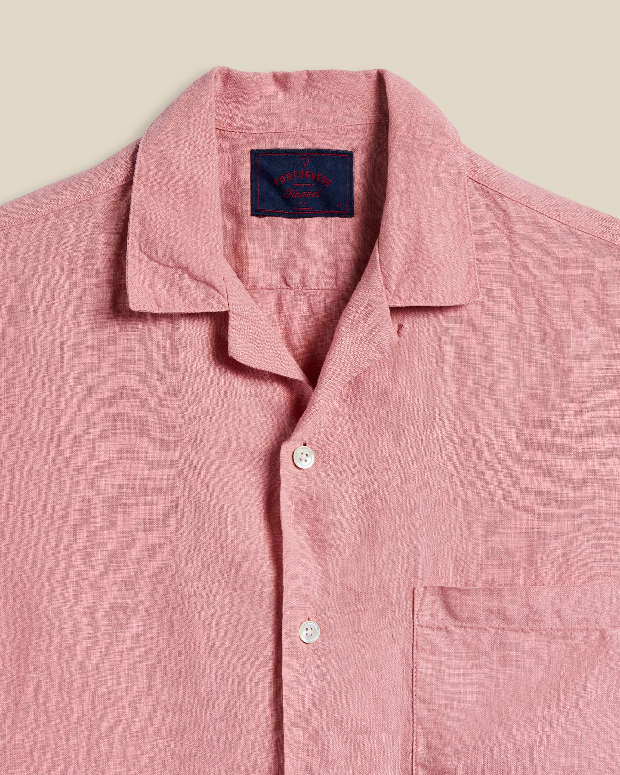 LINEN CAMP COLLAR - ROSE - Image 2