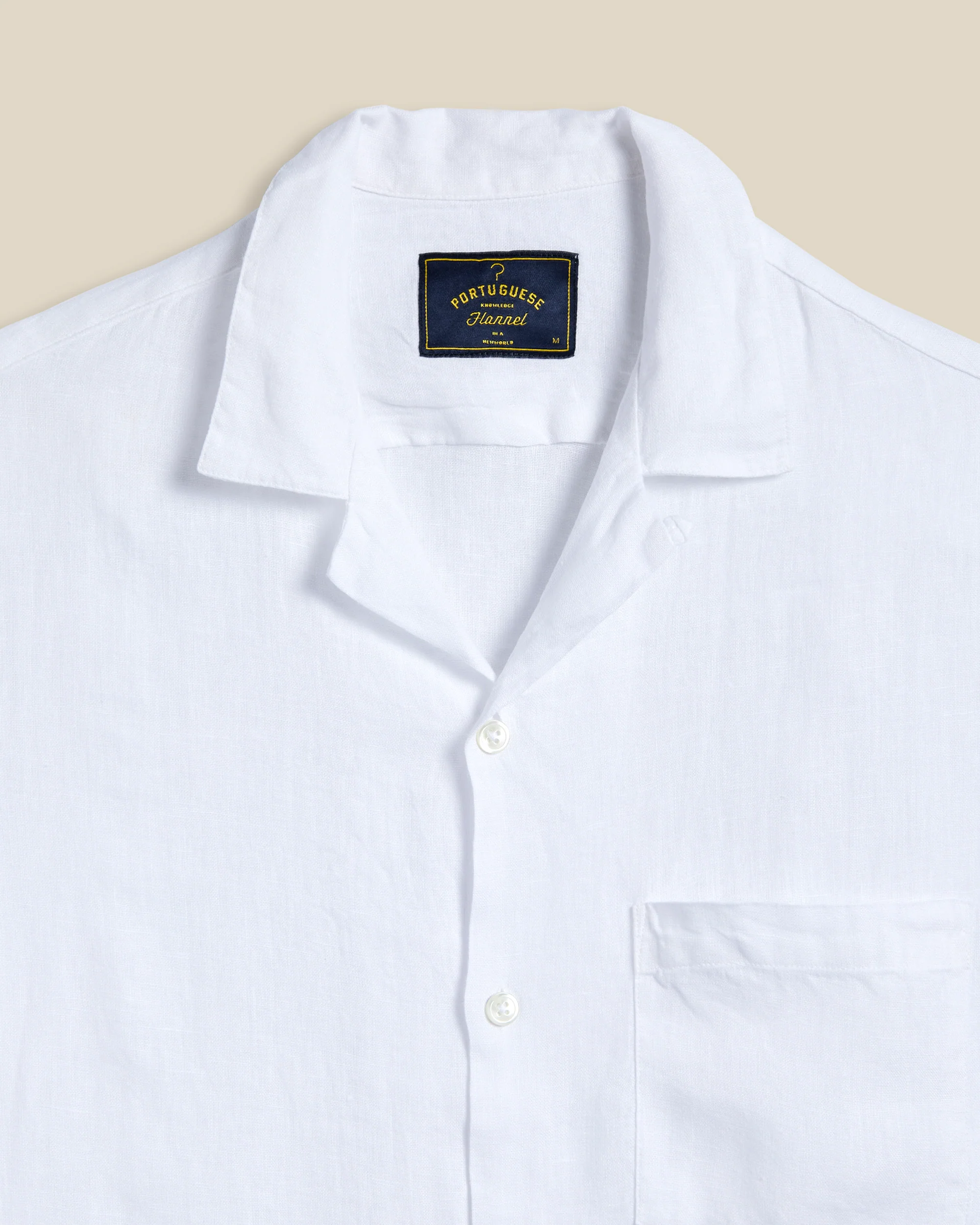 LINEN CAMP COLLAR - WHITE - Image 2