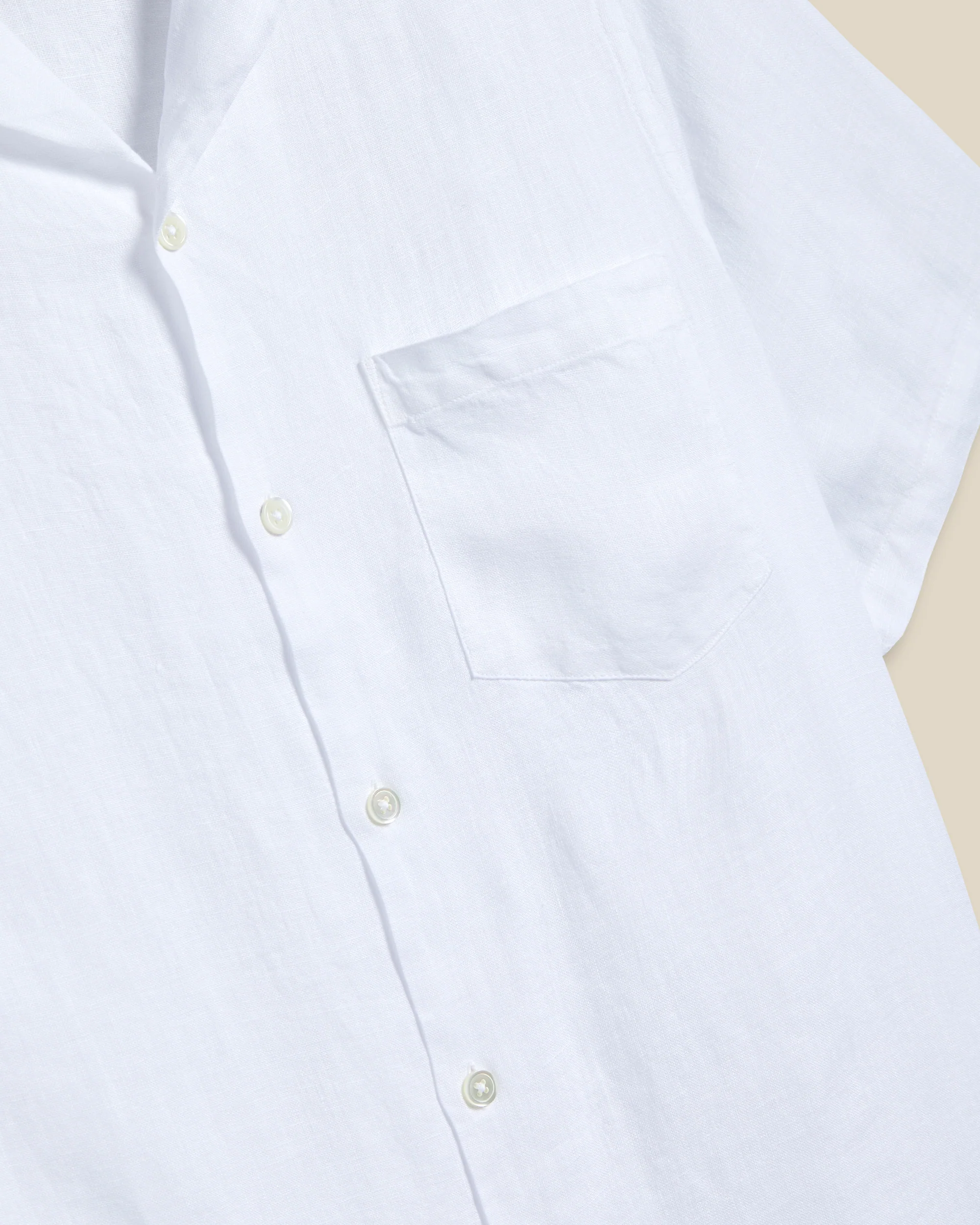 LINEN CAMP COLLAR - WHITE - Image 3